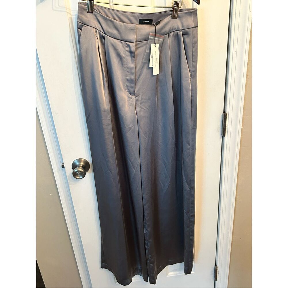 Express silky dress pants high waist wide leg size 6S